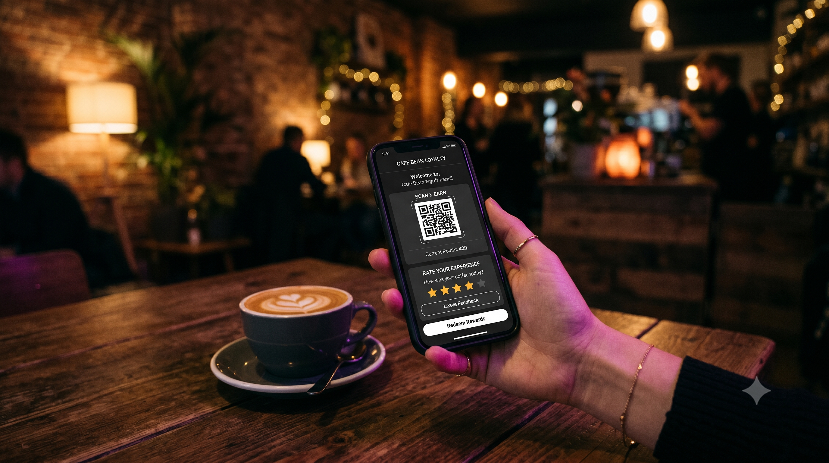 Кафе с QR-кодом лояльности MyFikr